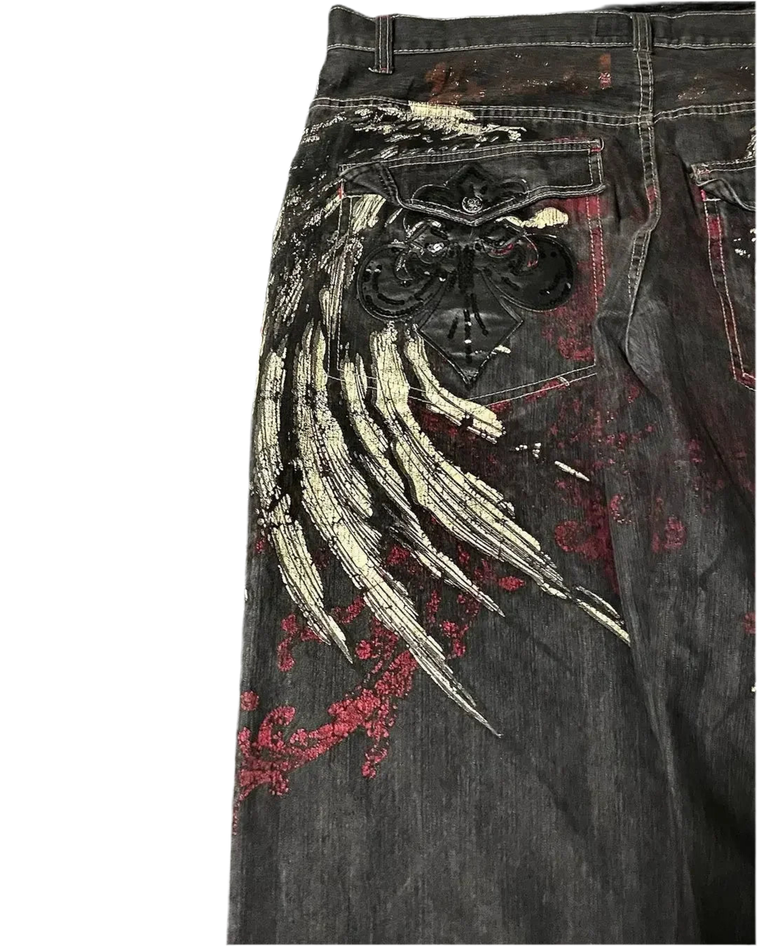 Vintage Anime Custom Print on Jeans