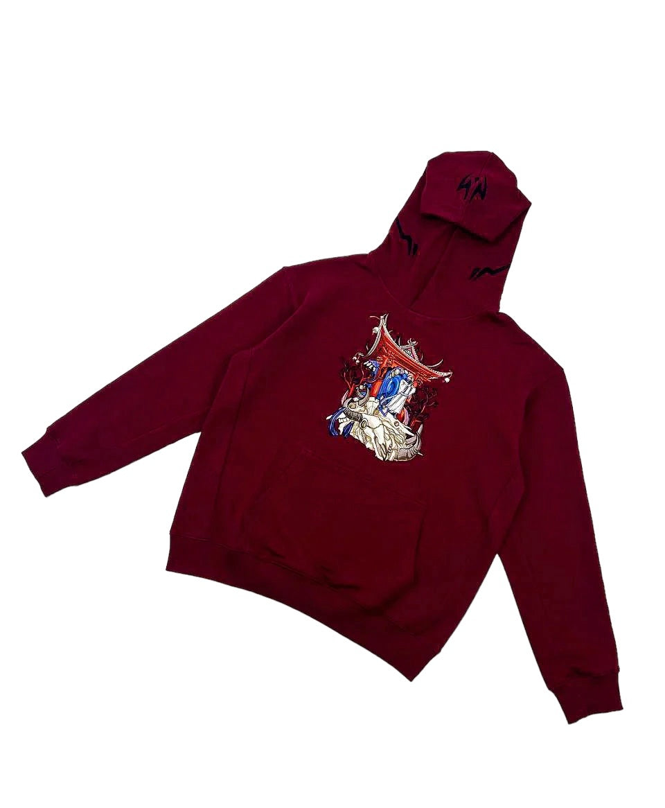 Ryomen Sukuna: Colección de sudaderas con capucha bordadas de anime Jujutsu Kaisen del Santuario malévolo