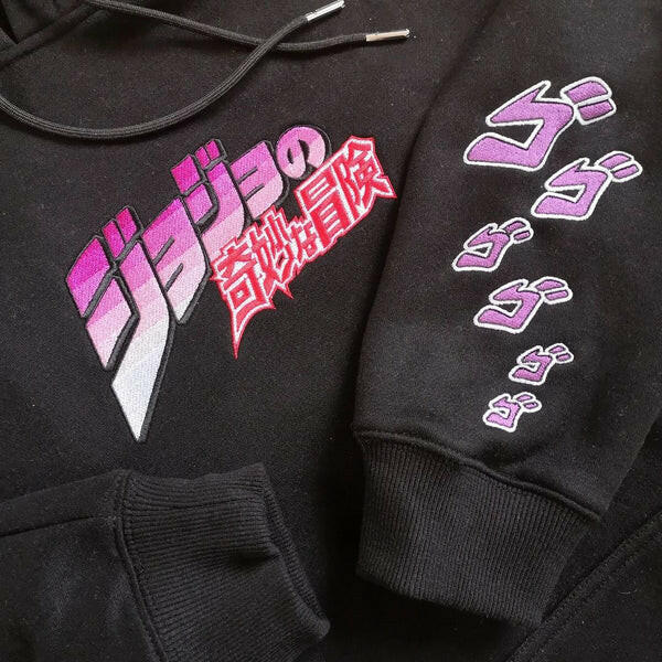 Bizarre Threads: JoJo's Bizarre Adventure Anime Embroidered Hoodie Collection.