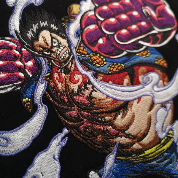 Monkey D. Luffy's Gear 4 Collection: One Piece Embroidered Hoodies.