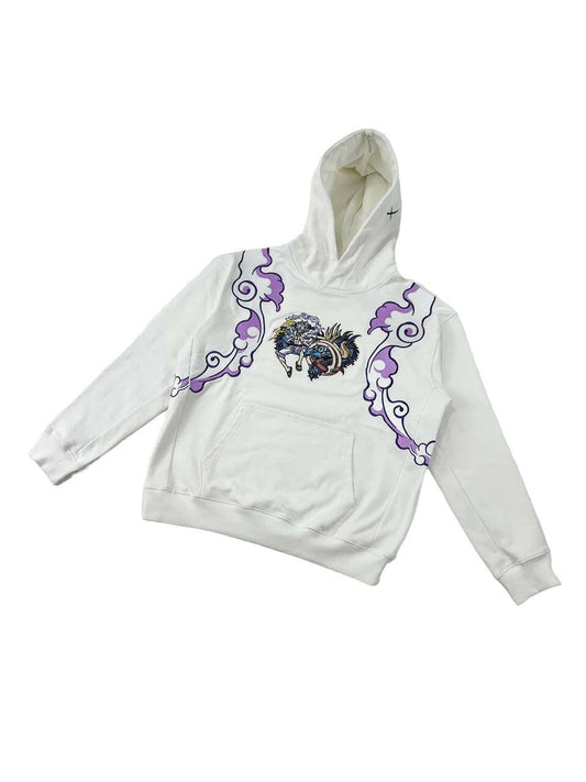 Luffy Gear 5 x Kaido: One Piece Anime Embroidered Hoodie Collection.