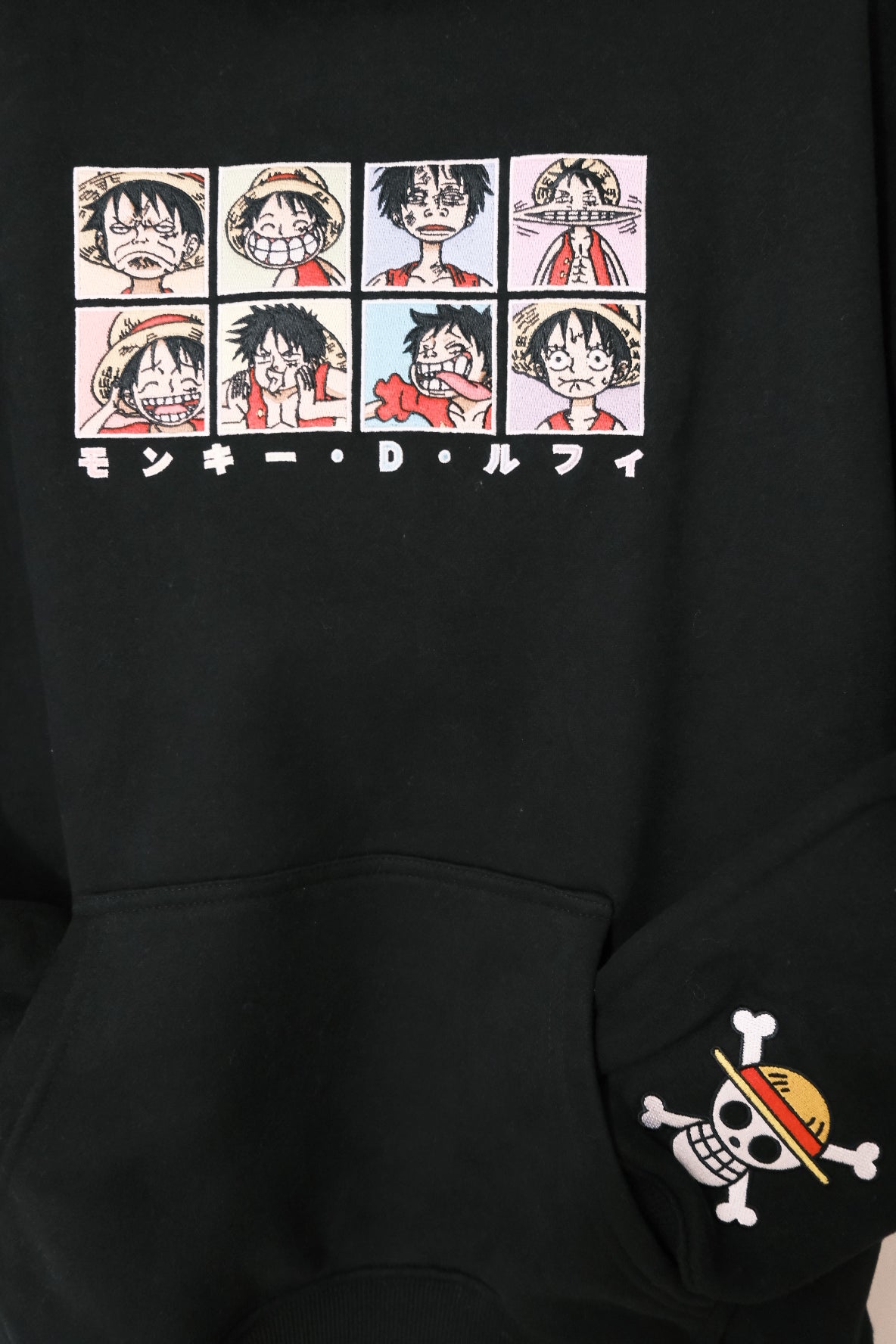 Luffy 'Goofy Faces' Embroidered Hoodie