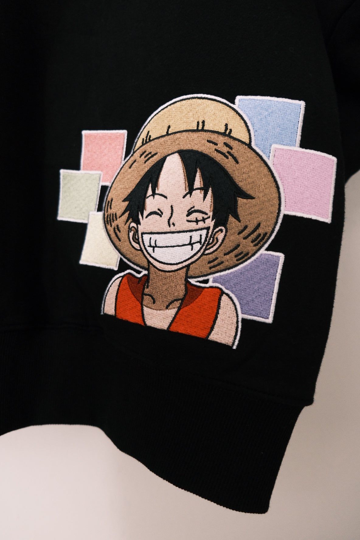 Luffy 'Goofy Faces' Embroidered Hoodie