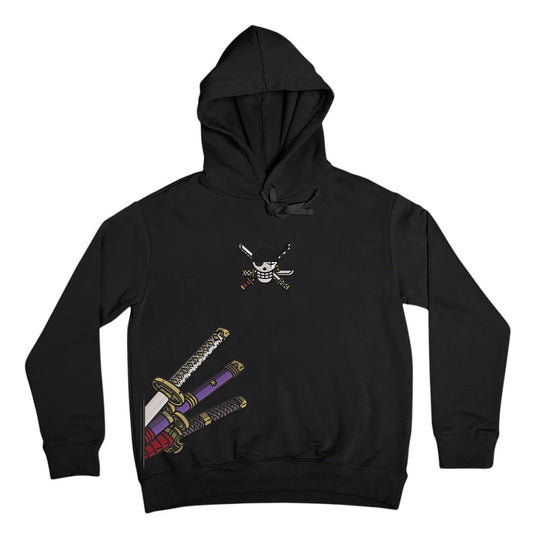 Zoro with Three Swordstyle and "Enma" Embroidery Hoodie