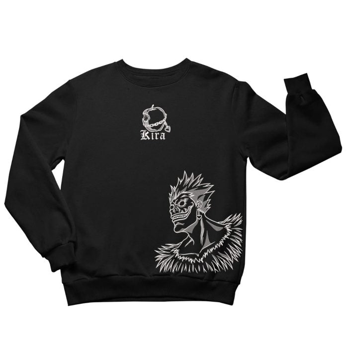 Ryuk Embroidered Black Sweatshirt – Shinigami Style