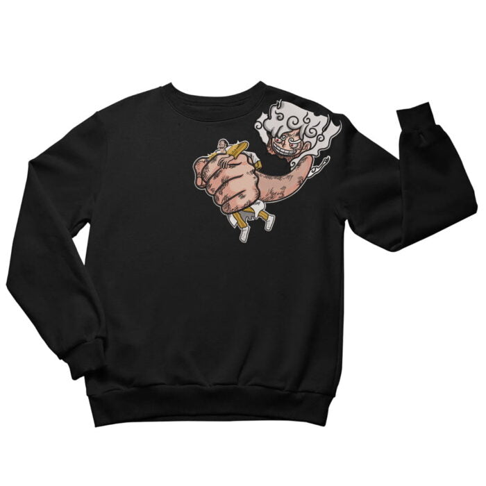 Luffy x Kizaru Embroidered Sweatshirt – Clash of Light and Determination