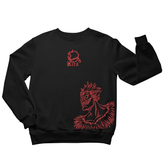 Ryuk Embroidered Black Sweatshirt – Shinigami Style