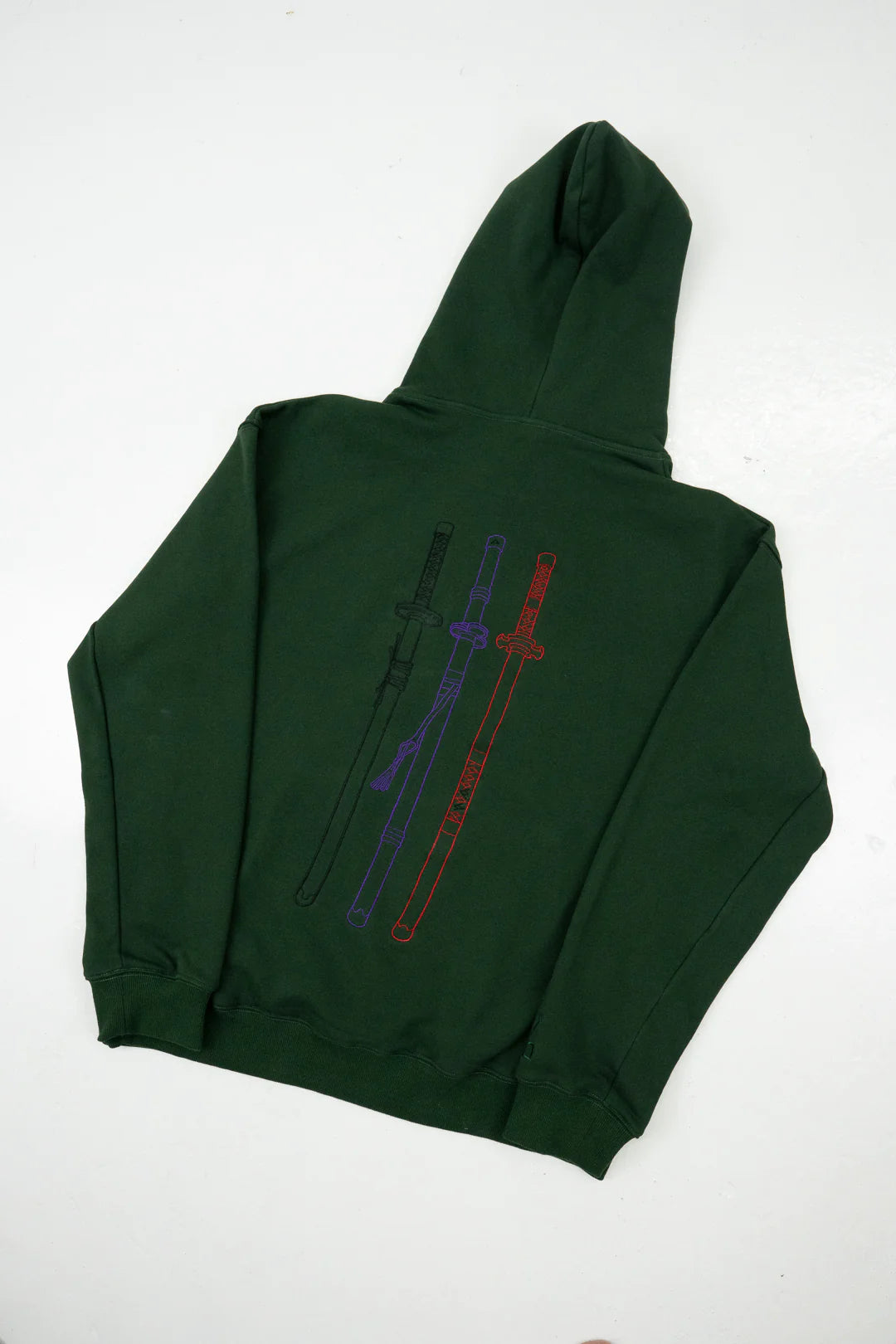 Roronoa Zoro: King of Hell One Piece Anime Embroidered Hoodie Collection.