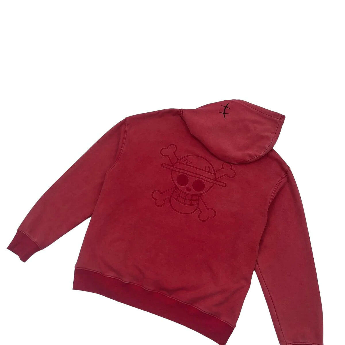 Monkey D. Luffy: One Piece Anime Embroidered Red Hoodie Collection.