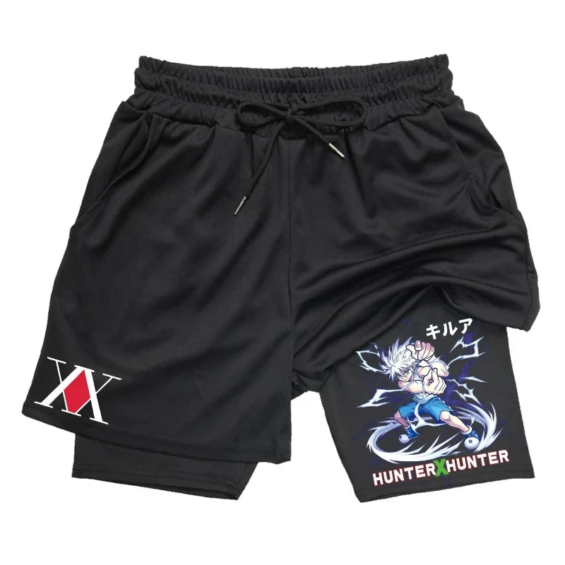 Pantalones cortos de gimnasio Killua Colección de pantalones cortos de anime Hunter X Hunter