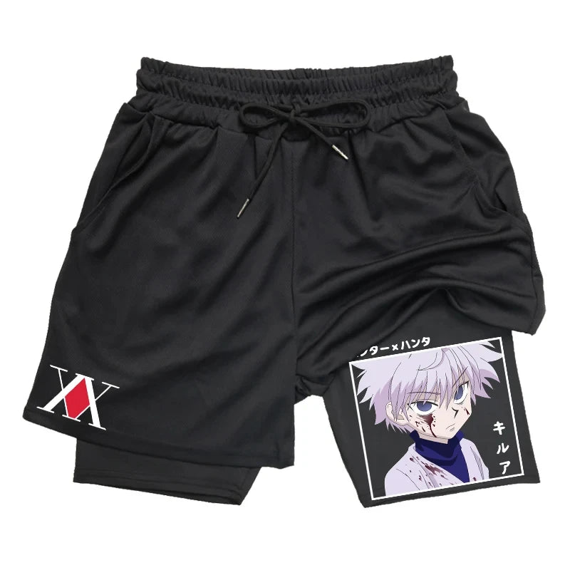 Pantalones cortos de gimnasio Killua Colección de pantalones cortos de anime Hunter X Hunter