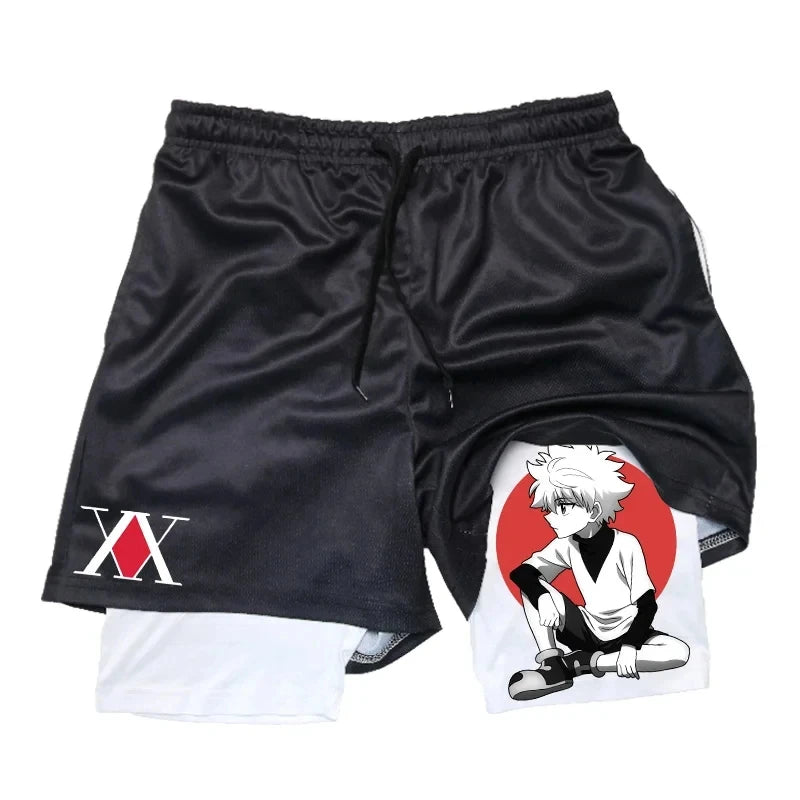 Pantalones cortos de gimnasio Killua Colección de pantalones cortos de anime Hunter X Hunter