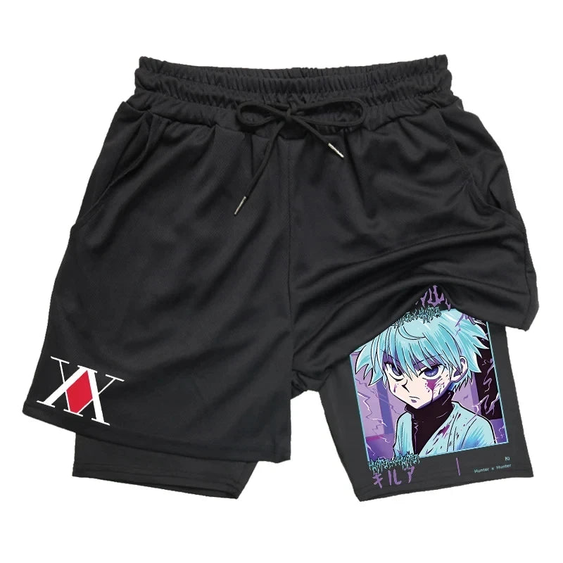 Pantalones cortos de gimnasio Killua Colección de pantalones cortos de anime Hunter X Hunter