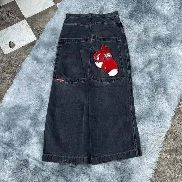 Vintage Anime Custom Print on Jeans