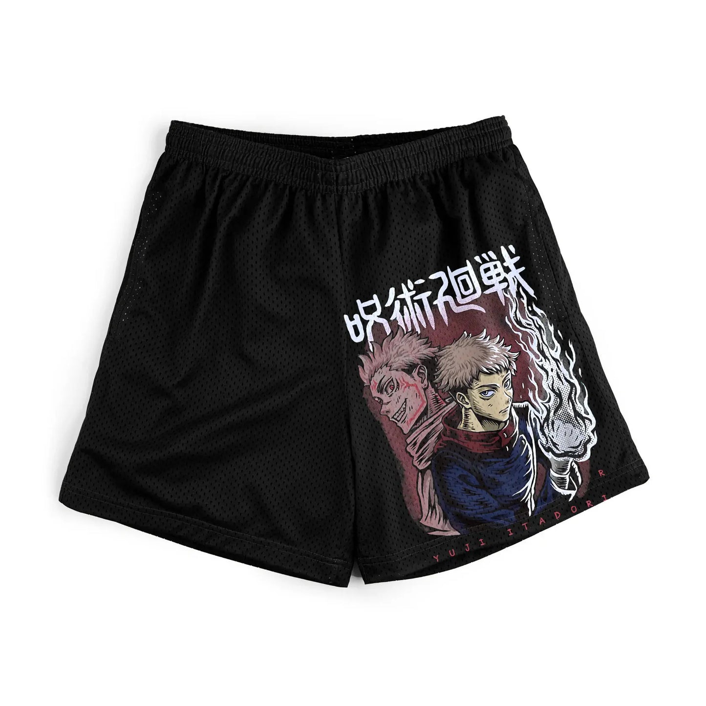 Anime-Manga-Sport-Shorts: Schnelltrocknende Mesh-Fitness-Shorts mit 3D-Druck