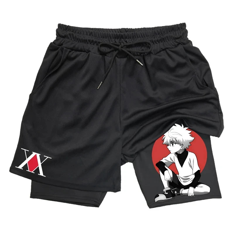 Pantalones cortos de gimnasio Killua Colección de pantalones cortos de anime Hunter X Hunter