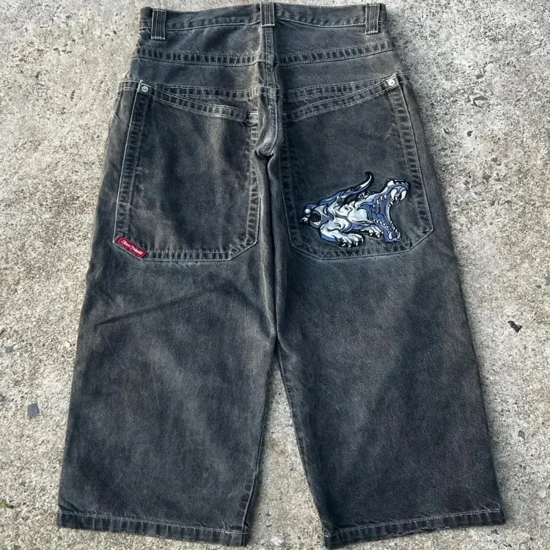 Vintage Anime Custom Print on Jeans