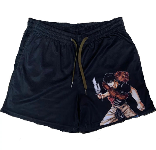 Anime Manga Sports Shorts: Quick Dry Mesh Gym Fitness Shorts with 3D Printing