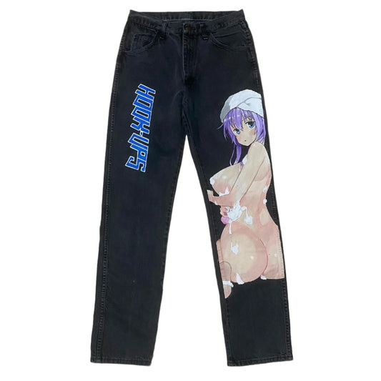 Vintage Anime Custom Print on Jeans