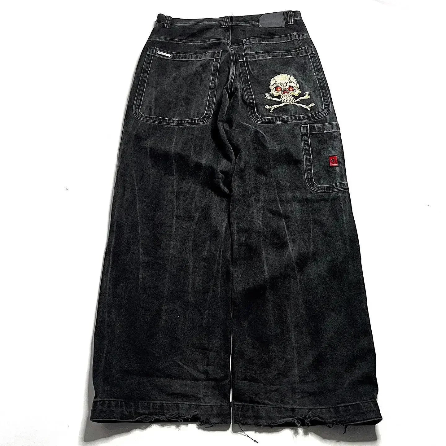 Retro Graphic Baggy Jeans: Hip Hop Anime Print Harajuku Denim Y2K Pants for Men and Women