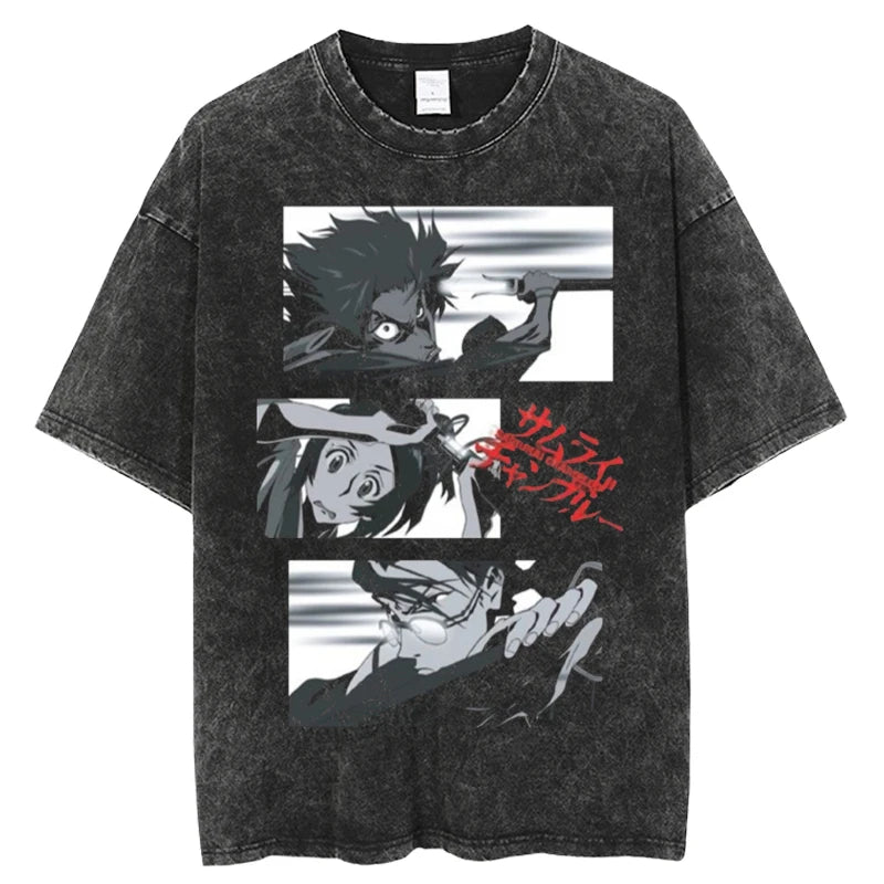 Samurai Champloo Elegance: Japanese Anime T-Shirt.