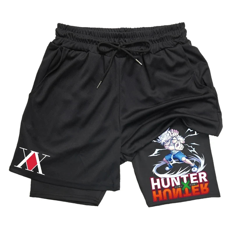 Pantalones cortos de gimnasio Killua Colección de pantalones cortos de anime Hunter X Hunter