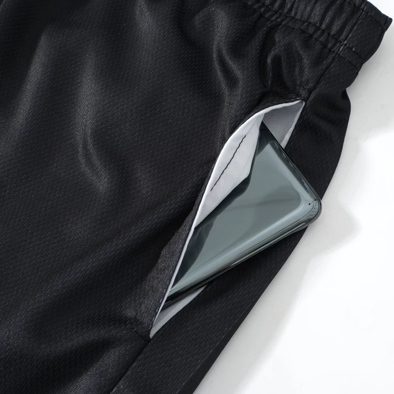 Anime Fusion: Men's Quick Dry Double Layer Fitness Shorts.