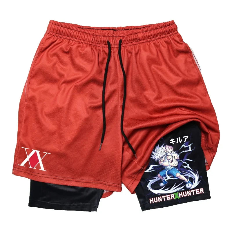 Pantalones cortos de gimnasio Killua Colección de pantalones cortos de anime Hunter X Hunter