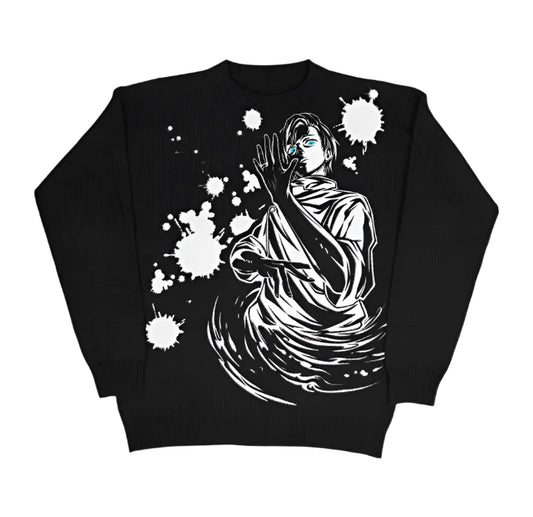 Vintage Anime Custom Knitted Design Sweater