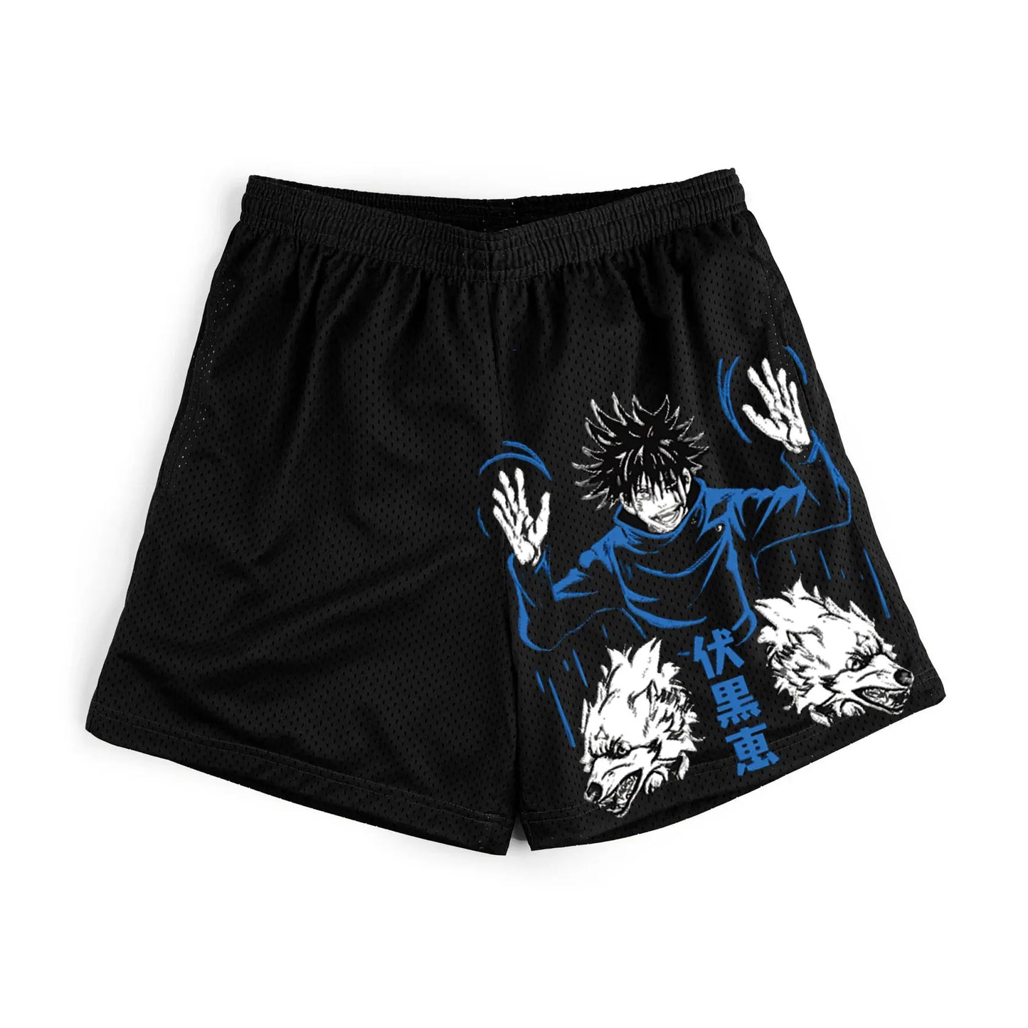 Anime Manga Sports Shorts: Quick Dry Mesh Gym Fitness Shorts with 3D Printing