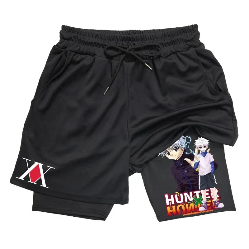 Pantalones cortos de gimnasio Killua Colección de pantalones cortos de anime Hunter X Hunter