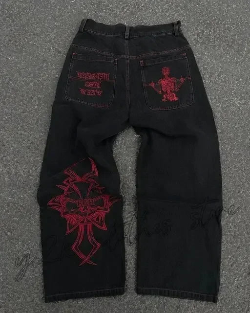 Vintage Anime Custom Print on Jeans