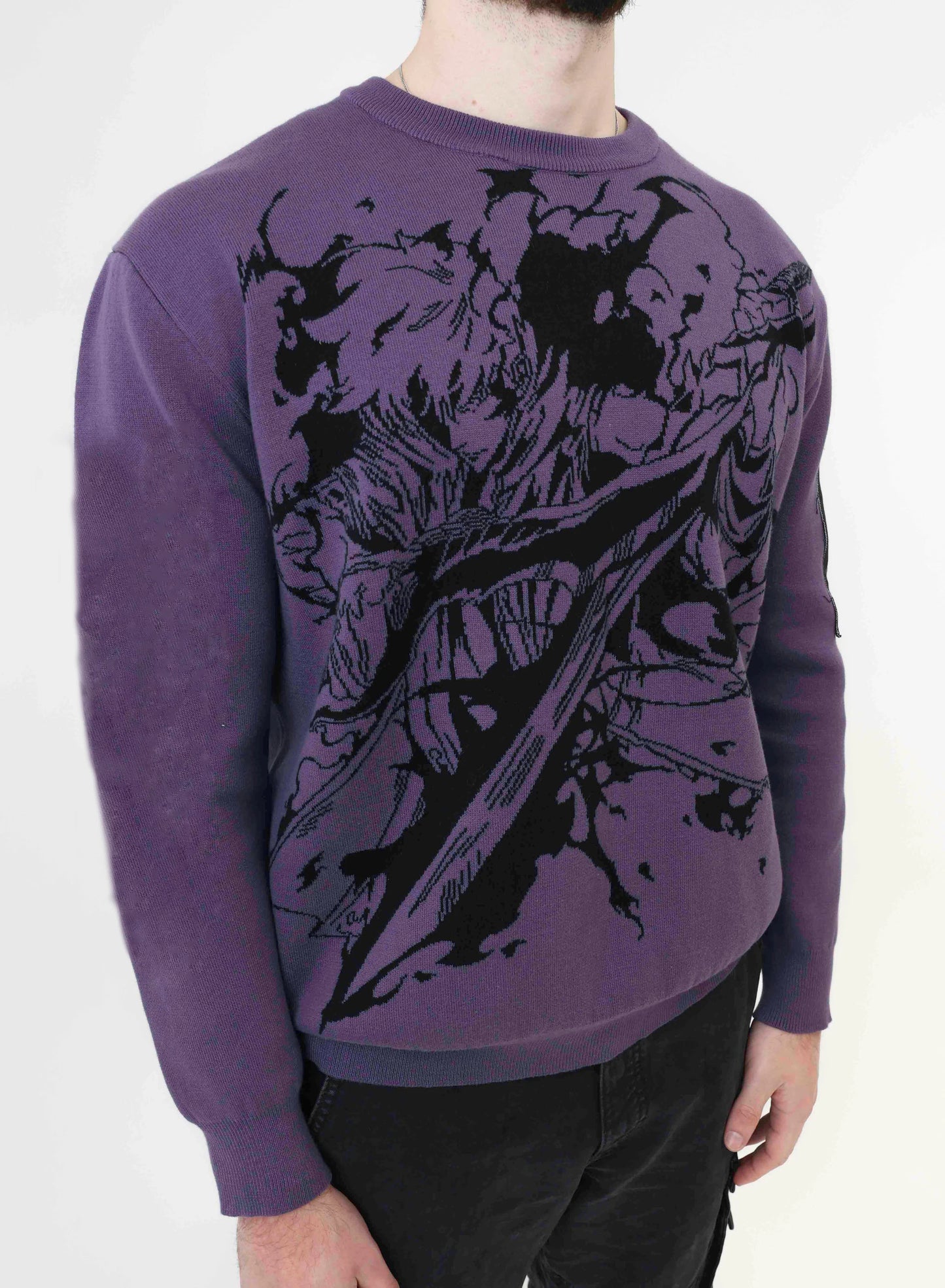 Gothic Graphic Jumper: Oversized Hip-Hop Sweater