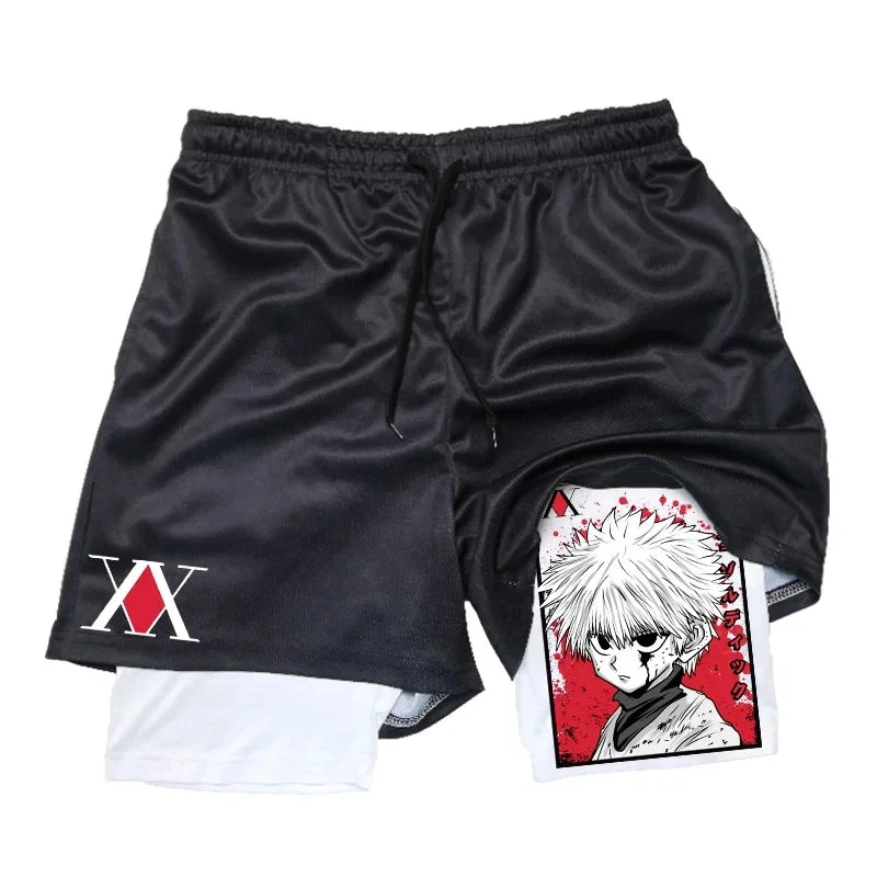 Pantalones cortos de gimnasio Killua Colección de pantalones cortos de anime Hunter X Hunter