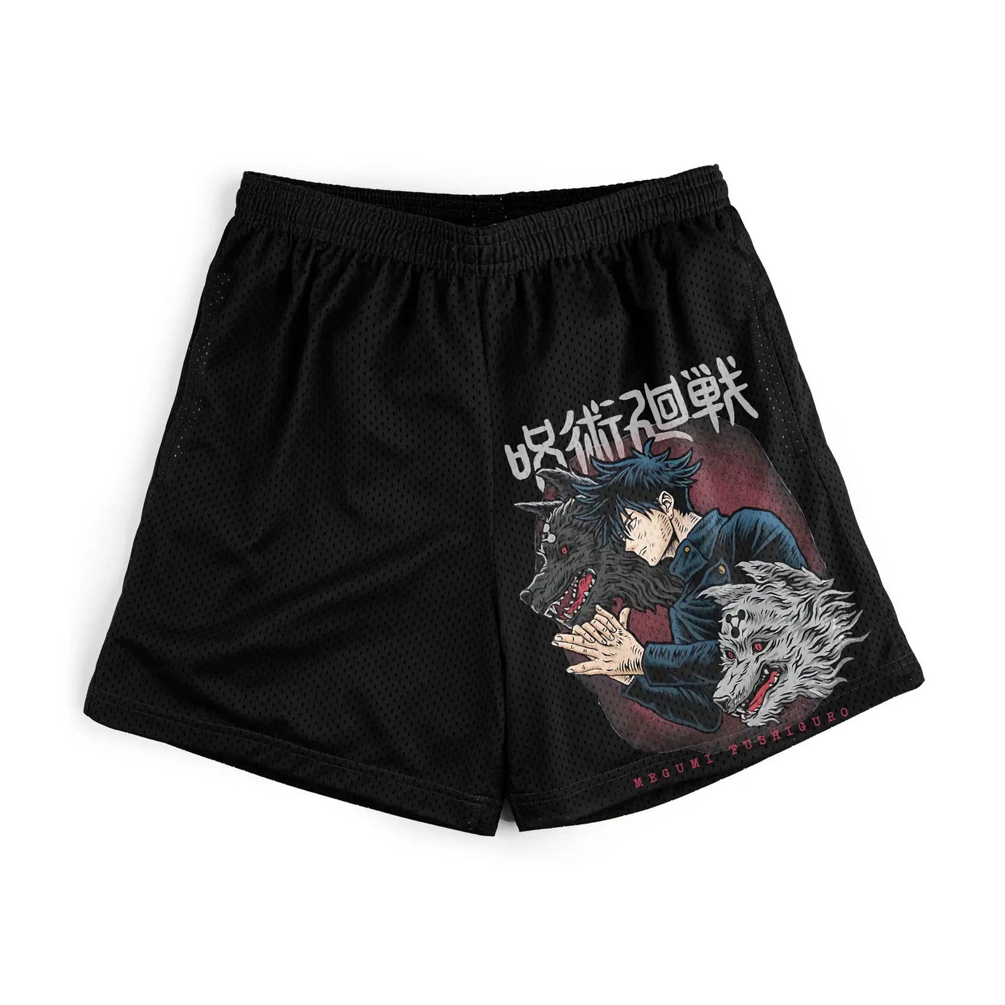 Anime-Manga-Sport-Shorts: Schnelltrocknende Mesh-Fitness-Shorts mit 3D-Druck