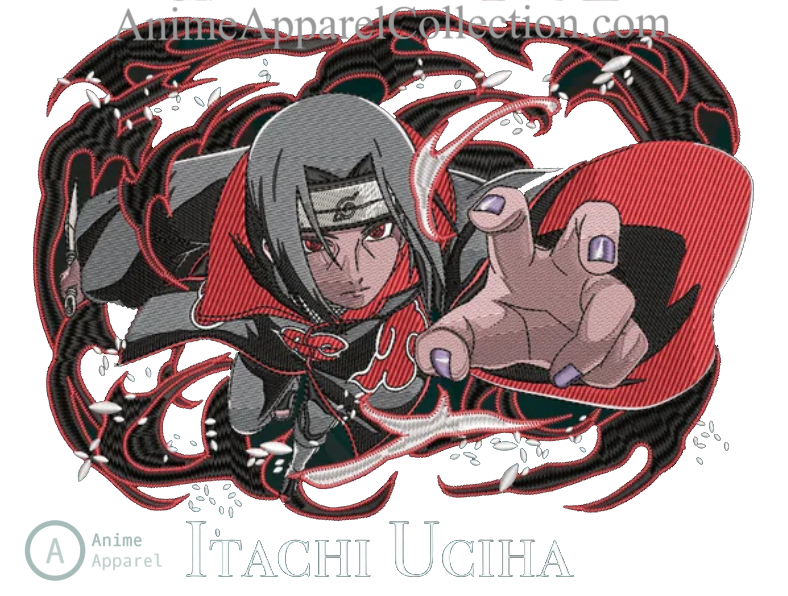 Uchiha Itachi's Genjutsu "The Power of Tsukuyomi" Embroidered Unisex Hoodie Collection