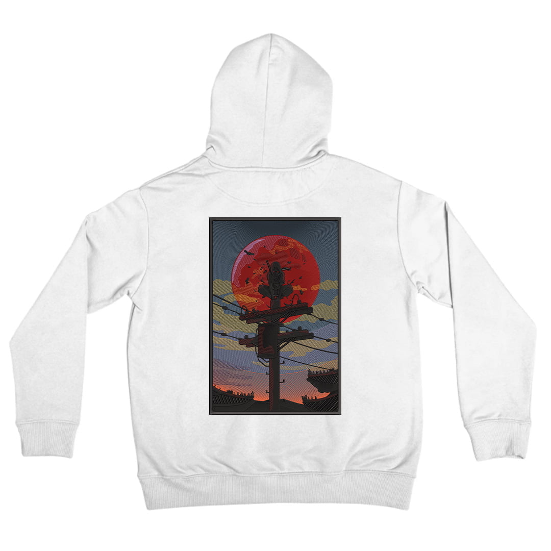 Itachi X Moon Embroidered Hoodie