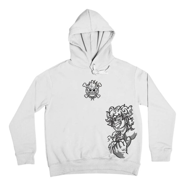 Luffy Gear 5 Embroidered Hoodie