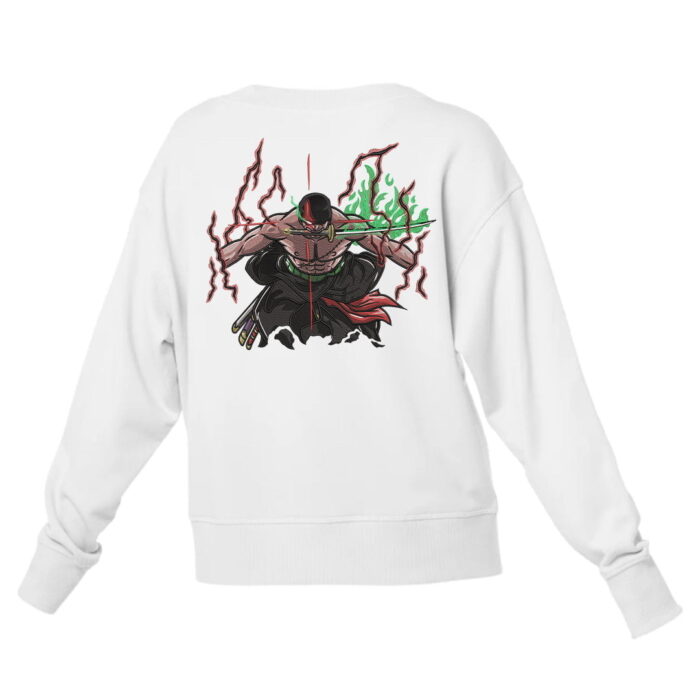 Zoro 'King of Hell' Embroidered Sweatshirt – Master of Three Swords