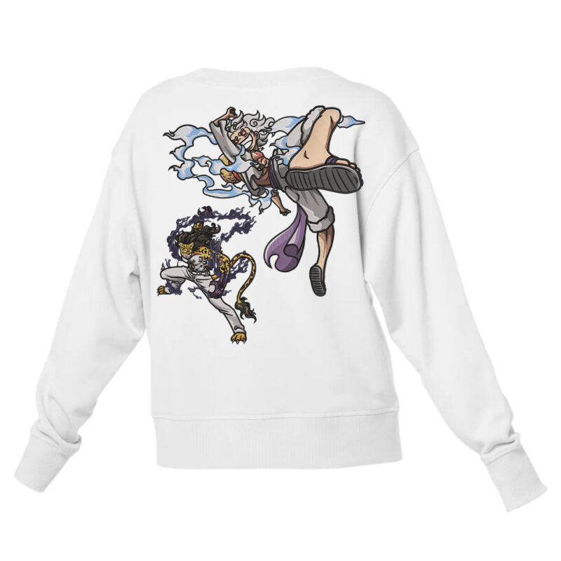 Legendary Luffy vs. Lucci Embroidered Sweatshirt – Battle of Determination