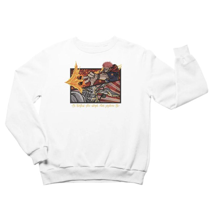 Epic Sukuna vs. Mahoraga Embroidered Sweatshirt – King of Curses Clash