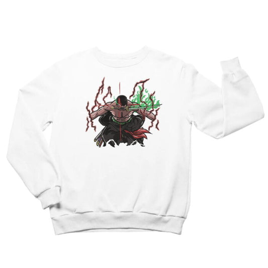 Zoro 'King of Hell' Embroidered Sweatshirt – Master of Three Swords