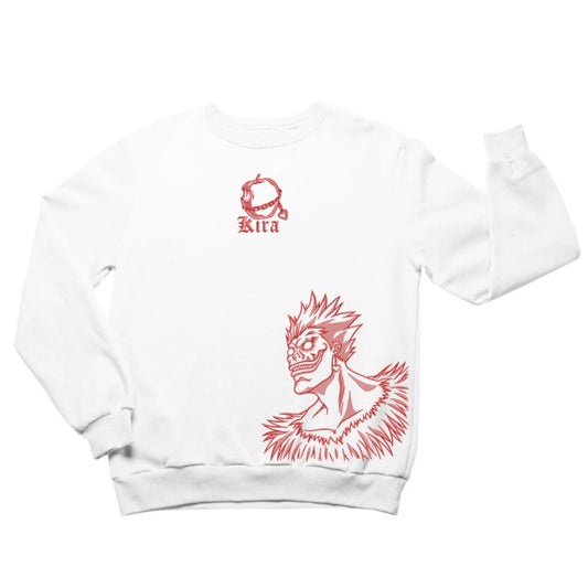 Ryuk Embroidered White Sweatshirt – Shinigami Style