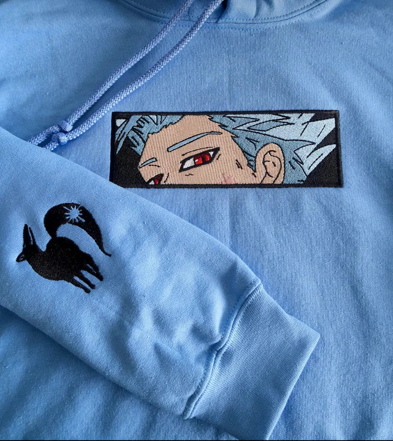 Seven Deadly Sins Fox Sleeve Embroidered Anime Hoodie Collection.