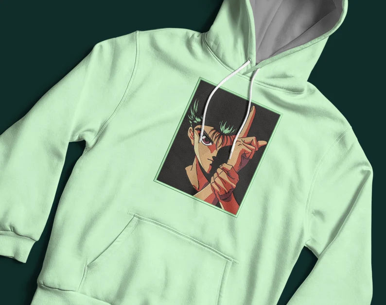 Yusuke Urameshi "Spirit Detective Vibes" Embroidered Hoodie