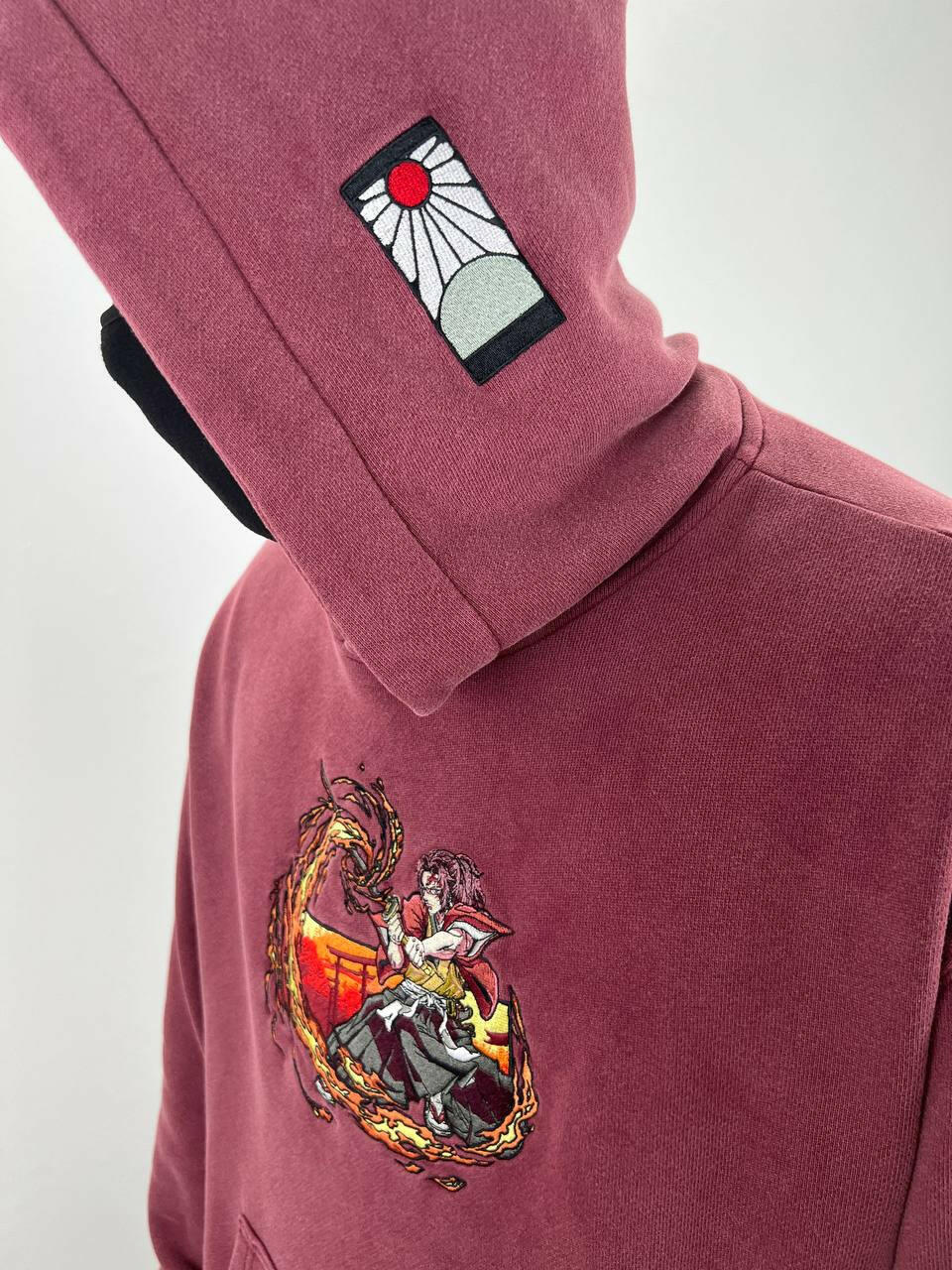 YoriIchi's Sun Breathing: Demon Slayer Anime Embroidered Hoodie.