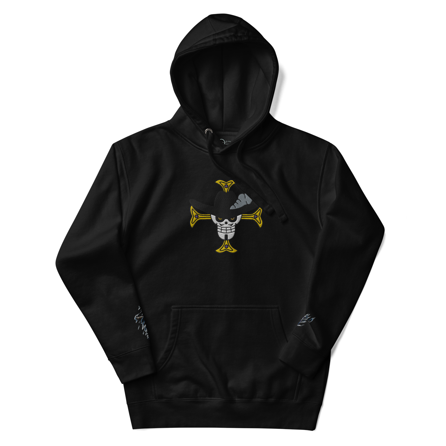 Hawk Eye Mihawk One Piece Anime Unisex Kapuzenpullover-Kollektion mit Stickerei und DTG-Druck