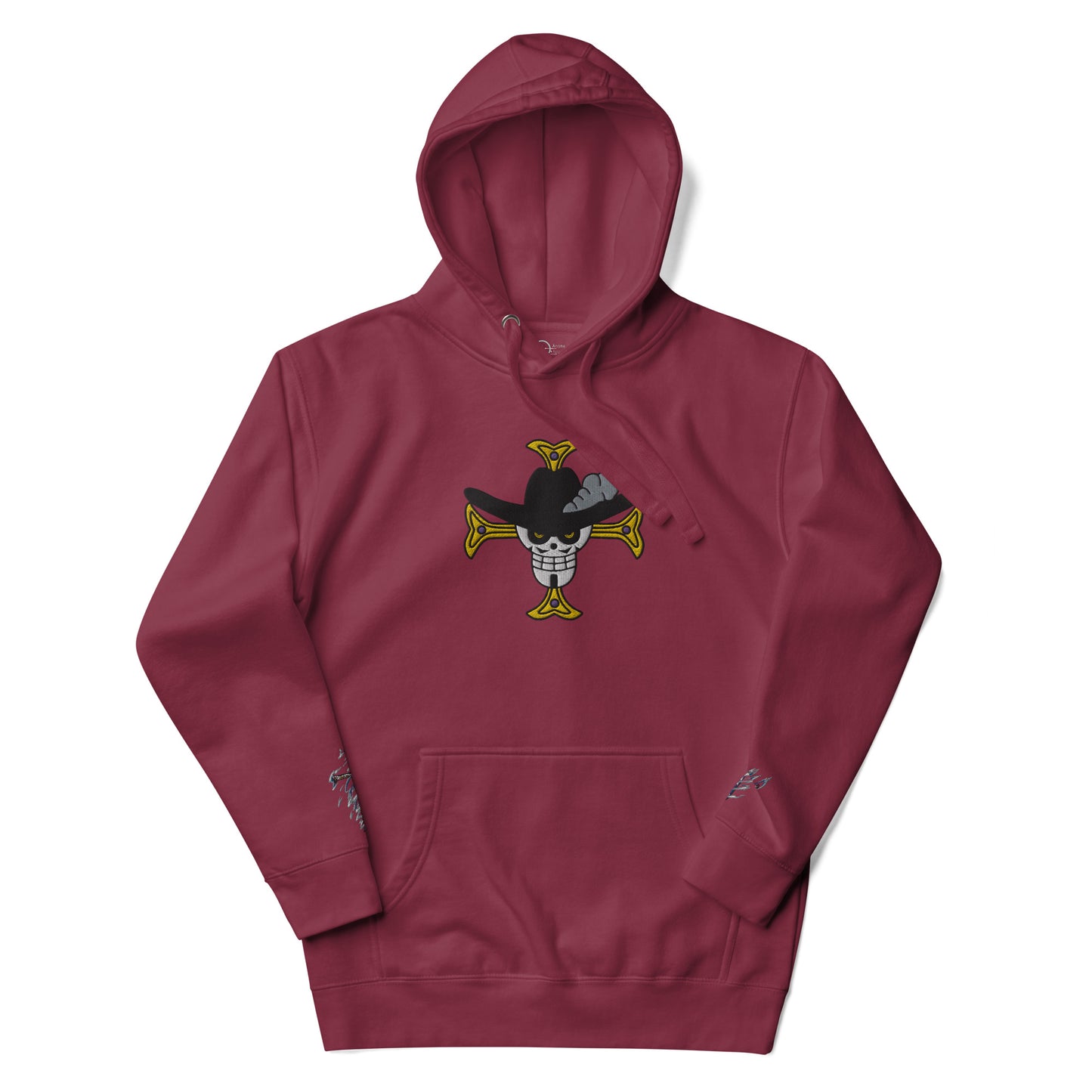 Hawk Eye Mihawk One Piece Anime Unisex Kapuzenpullover-Kollektion mit Stickerei und DTG-Druck