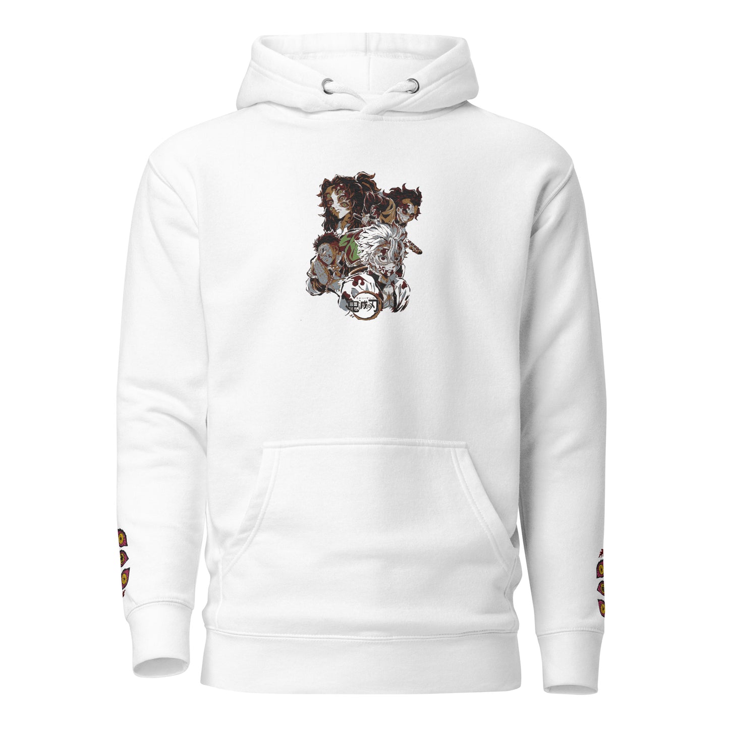 Demon Slayer Characters Embroidered Unisex Collection Hoodie