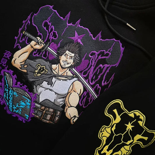 Yami Sukehiro "The Lord of Destruction" Anime Embroidered Hoodie Collection.